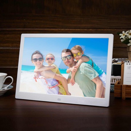 8-inch Electronic Album HD Touch Screen Digital Photo Picture Frame Album Alarm Clock MP3 MP4 Movie Player with Remote Control