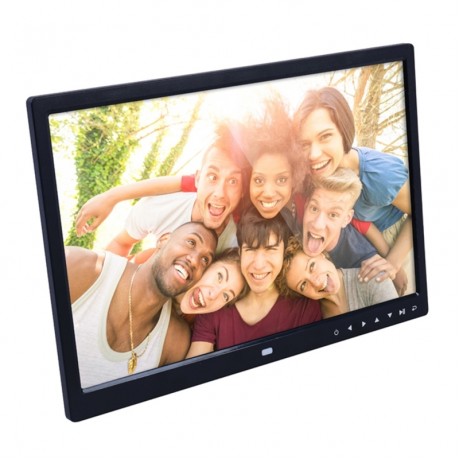 15.0 inch LED Display Digital Photo Frame with Holder / Remote Control, Allwinner, Support USB / SD Card Input / OTG (Black)