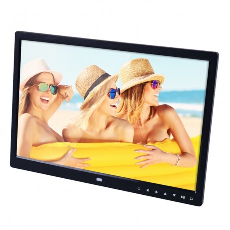 15.0 inch LED Display Digital Photo Frame with Holder / Remote Control, Allwinner, Support USB / SD Card Input / OTG (Black)