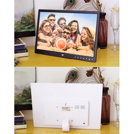 15.0 inch LED Display Digital Photo Frame with Holder / Remote Control, Allwinner, Support USB / SD Card Input / OTG (Black)