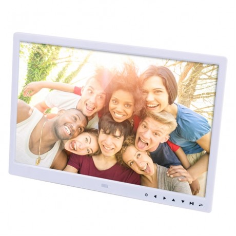 15.0 inch LED Display Digital Photo Frame with Holder / Remote Control, Allwinner, Support USB / SD Card Input / OTG (White)