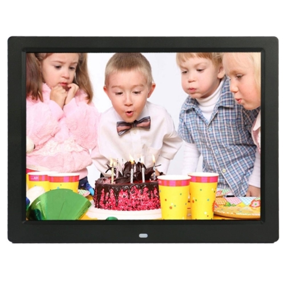 14 inch LED Display Multi-media Digital Photo Frame with Holder & Music & Movie Player, Support USB / SD / MS / MMC Card Input (Black)