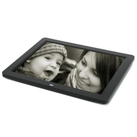 12.0 Inch LED Display Multi-media Digital Photo Frame with Holder / Music & Movie Player / Remote Control Function, Support USB / SD / TF / MMC / MS Card Input, Built in Stereo Speaker (White)