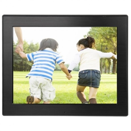 8 inch LED Display Multi-media Digital Photo Frame with Holder & Music & Movie Player, Support USB / SD / SDHC / MMC Card Input (Black)