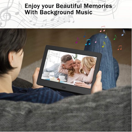 10-inch Digital Photo Frame Android Digital Picture Frame Advertising Machine Support 1024*600P Wall-Mounted Playback Support Calendar Alarm Clock