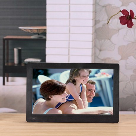 11.6-inch IPS Digital Photo Frame Full View 1920*1080 Electronic Photo Album Advertising Machine (Black)