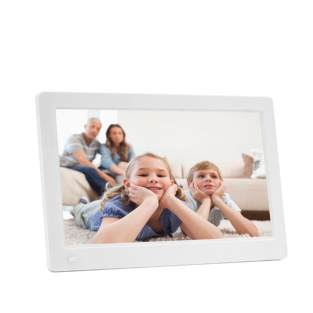 11.6-inch IPS Digital Photo Frame Full View 1920*1080 Electronic Photo Album Advertising Machine (White)