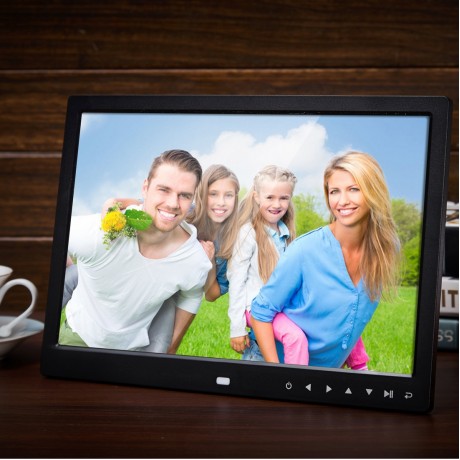 13.0 inch LED Display Digital Photo Frame with Holder / Remote Control, Allwinner, Support USB / SD Card Input / OTG (Black)