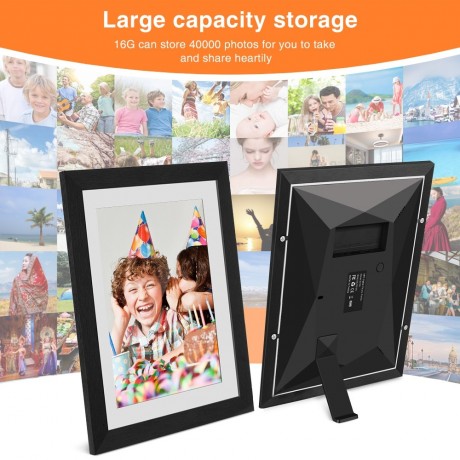 G100 10.1 inch LCD Screen WIFI Cloud Album Digital Photo Frame Electronic Photo Album with Touch Rotating Screen & Video Push (AU Plug)