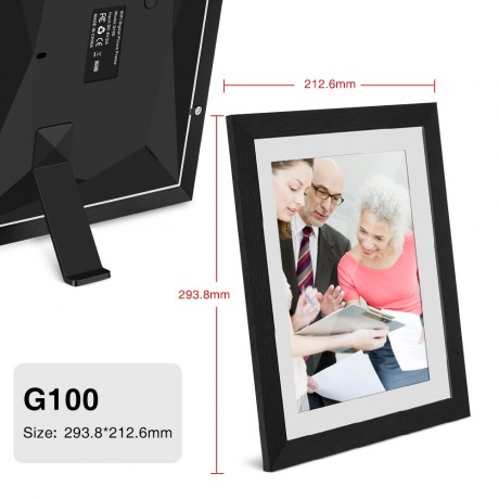 G100 10.1 inch LCD Screen WIFI Cloud Album Digital Photo Frame Electronic Photo Album with Touch Rotating Screen & Video Push (AU Plug)