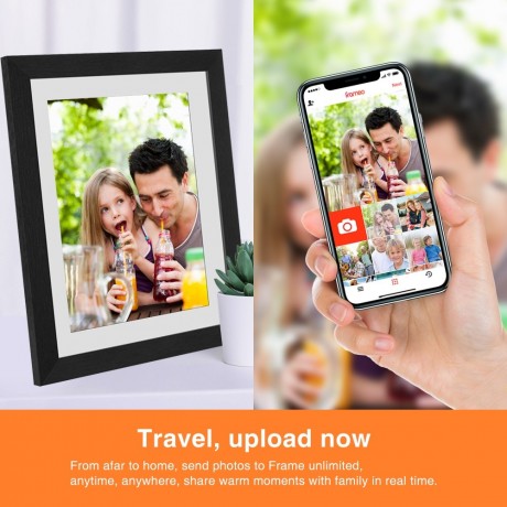 G100 10.1 inch LCD Screen WIFI Cloud Album Digital Photo Frame Electronic Photo Album with Touch Rotating Screen & Video Push (AU Plug)