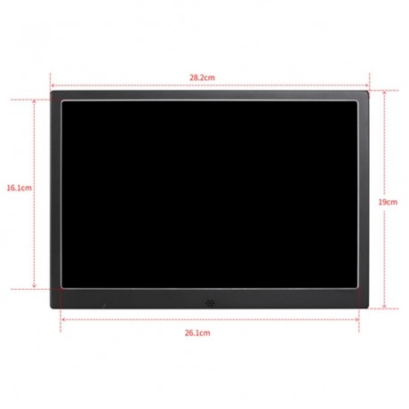 HSD1202 12.1 inch 1280800 High Resolution Display Digital Photo Frame with Holder and Remote Control, Support SD / MMC / MS Card / USB Port