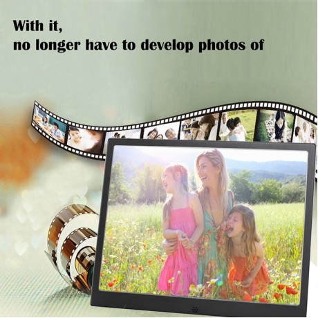 HSD1202 12.1 inch 1280800 High Resolution Display Digital Photo Frame with Holder and Remote Control, Support SD / MMC / MS Card / USB Port