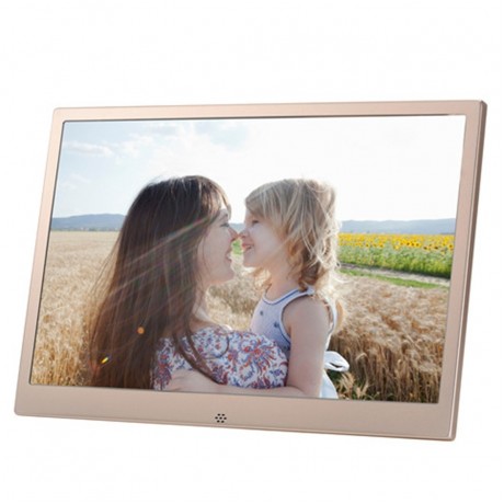 HSD1303 13.3 inch LED 1280800 High Resolution Display Digital Photo Frame with Holder and Remote Control, Support SD / MMC / MS Card / USB Port, EU Plug (Silver)