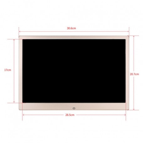 HSD1303 13.3 inch LED 1280800 High Resolution Display Digital Photo Frame with Holder and Remote Control, Support SD / MMC / MS Card / USB Port, EU Plug (Silver)