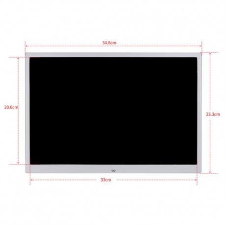 HSD1504 15.4 inch LED 1280800 High Resolution Display Digital Photo Frame with Holder and Remote Control, Support SD / MMC / MS Card / USB Port, EU Plug (Silver)