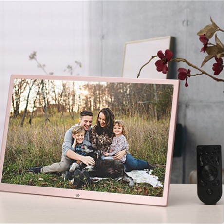 HSD1707 17 inch LED 1440X900 High Resolution Display Digital Photo Frame with Holder and Remote Control, Support SD / MMC / MS Card / USB Port, US Plug (Gold)