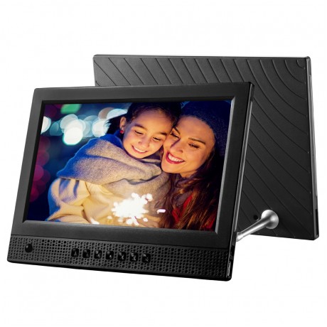 10.1 inch LED Display Multi-media Music & Movie Player Digital Photo Frame with Remote Control, Allwinner E200s Program, Support USB-Disk / SD Card, Body Sensor, Built in Stereo Speaker (Black)