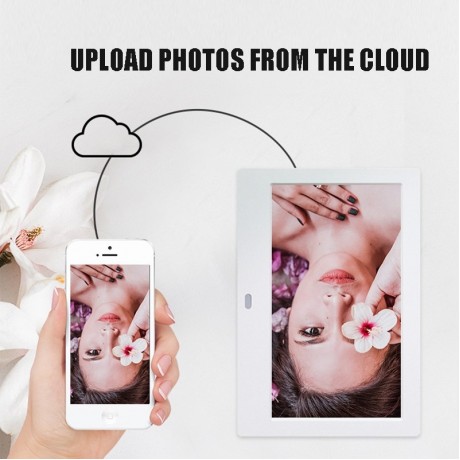 YHX15 10.1 inch Smart Cloud Photo Frame WiFi Electronic Digital Album, US / EU / UK Plug (White)