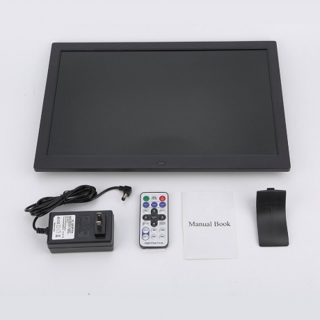 15.6 Inch 1080P Full HD Digital Photo Frame Picture LED Media Movie Album Play with Remote Control UK Plug